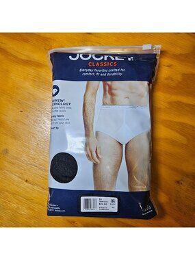 Jockey Classics Mens Full-Rise Briefs 2-Pack Size 52 100% Cotton With Staycool+